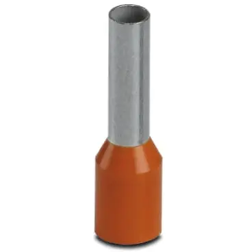 Insulated wire end ferrule, 4.0 mm², 17 mm/10 mm long, NF C 63-023, orange, 3200085 - 1