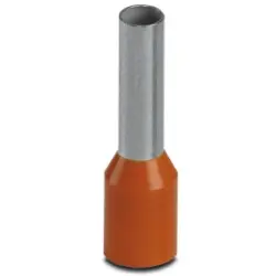 Insulated wire end ferrule, 4.0 mm², 17 mm/10 mm long, NF C 63-023, orange, 3200085