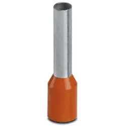 Insulated wire end ferrule, 4.0 mm², 20 mm/12 mm long, NF C 63-023, orange, 3200438