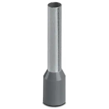 Insulated wire end ferrule, 4.0 mm², 23 mm/15 mm long, DIN 46228-4, gray, 1200264 - 1