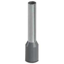 Insulated wire end ferrule, 4.0 mm², 23 mm/15 mm long, DIN 46228-4, gray, 1200264
