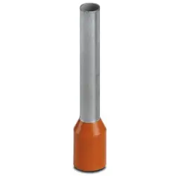 Insulated wire end ferrule, 4.0 mm², 26 mm/18 mm long, NF C 63-023, orange, 3200098