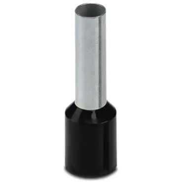 Insulated wire end ferrule, 6.0 mm², 20 mm/12 mm long, DIN 46228-4, black, 3201107 - 1