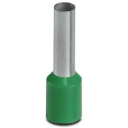 Insulated wire end ferrule, 6.0 mm², 20 mm/12 mm long, NF C 63-023, green, 3200108
