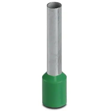 Insulated wire end ferrule, 6.0 mm², 26 mm/18 mm long, NF C 63-023, green, 3200111 - 1