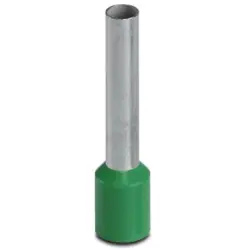 Insulated wire end ferrule, 6.0 mm², 26 mm/18 mm long, NF C 63-023, green, 3200111