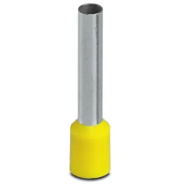 Insulated wire end ferrule, 6.0 mm², 26 mm/18 mm long, DIN 46228-4, yellow, 3200603 - 1