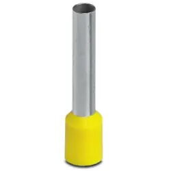 Insulated wire end ferrule, 6.0 mm², 26 mm/18 mm long, DIN 46228-4, yellow, 3200603