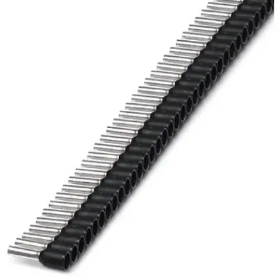 Insulated wire end ferrule, 1.5 mm², 14 mm/8 mm long, DIN 46228-4, black, 1200107 - 1