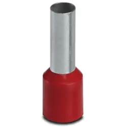 Insulated wire end ferrule, 10 mm², 22 mm/12 mm long, DIN 46228-4, red, 3200551