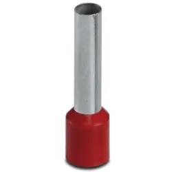Insulated wire end ferrule, 10 mm², 28 mm/18 mm long, DIN 46228-4, red, 3200616