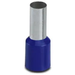 Insulated wire end ferrule, 16 mm², 24 mm/12 mm long, DIN 46228-4, blue, 3200564