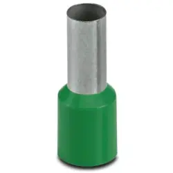 Insulated wire end ferrule, 16 mm², 24 mm/12 mm long, DIN 46228-4, green, 3201152