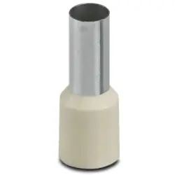 Insulated wire end ferrule, 16 mm², 24 mm/12 mm long, NF C 63-023, ivory, 3201181