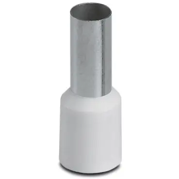 Insulated wire end ferrule, 16 mm², 24 mm/12 mm long, white, 3200140 - 1