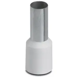 Insulated wire end ferrule, 16 mm², 24 mm/12 mm long, white, 3200140