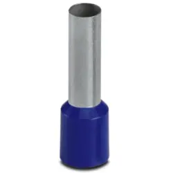 Insulated wire end ferrule, 16 mm², 28 mm/18 mm long, DIN 46228-4, blue, 3200629
