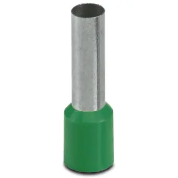 Insulated wire end ferrule, 16 mm², 28 mm/18 mm long, DIN 46228-4, green, 3201330 - 1