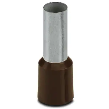 Insulated wire end ferrule, 25 mm², 30 mm/16 mm long, DIN 46228-4, brown, 3201084 - 1