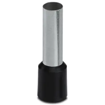 Insulated wire end ferrule, 25 mm², 36 mm/22 mm long, NF C 63-023, black, 3200739 - 1