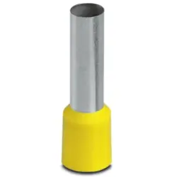 Insulated wire end ferrule, 25 mm², 36 mm/22 mm long, DIN 46228-4, yellow, 3200700