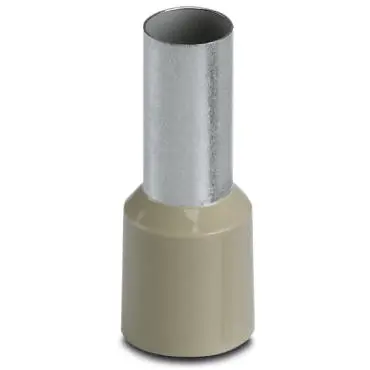 Insulated wire end ferrule, 35 mm², 30 mm/16 mm long, DIN 46228-4, beige, 3201071 - 1