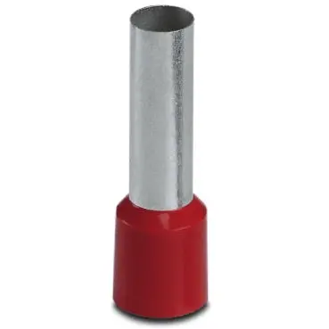 Insulated wire end ferrule, 35 mm², 39 mm/25 mm long, DIN 46228-4, red, 3200713 - 1