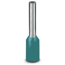 Insulated wire end ferrule, 1.0 mm², 14.5 mm/8 mm long, DIN 46228-4, turquoise, 1200293