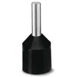 Insulated wire end ferrule, 1.5 mm², 17.5 mm/8 mm long, DIN 46228-4, black, 3201916