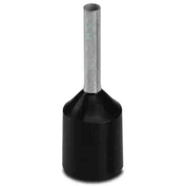 Insulated wire end ferrule, 1.5 mm², 19.5 mm/10 mm long, DIN 46228-4, black, 3201974 - 1