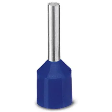 Insulated wire end ferrule, 2.5 mm², 21.5 mm/12 mm long, DIN 46228-4, blue, 3201987 - 1