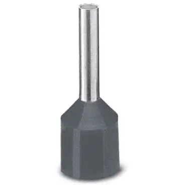 Insulated wire end ferrule, 4.0 mm², 19.5 mm/10 mm long, DIN 46228-4, gray, 3201932 - 1