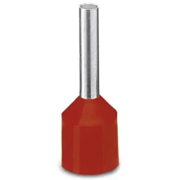 Insulated wire end ferrule, 10 mm², 24 mm/12 mm long, DIN 46228-4, red, 3201958 - 1
