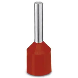 Insulated wire end ferrule, 10 mm², 24 mm/12 mm long, DIN 46228-4, red, 3201958