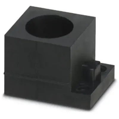 Cable grommet, (L x W x H) 29.5 x 19.5 x 17 mm, NBR, black, 1410563 - 1