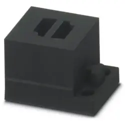 Cable grommet, (L x W x H) 29.5 x 19.5 x 17 mm, NBR, black, 1410055