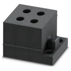 Cable grommet, (L x W x H) 29.5 x 19.5 x 17 mm, NBR, black, 1410107
