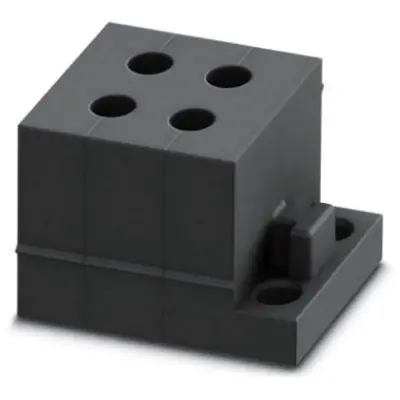 Cable grommet, (L x W x H) 29.5 x 19.5 x 17 mm, NBR, black, 1410107 - 1