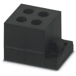 Cable grommet, (L x W x H) 29.5 x 19.5 x 17 mm, NBR, black, 1410152