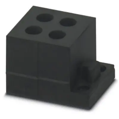 Cable grommet, (L x W x H) 29.5 x 19.5 x 17 mm, NBR, black, 1410152 - 1