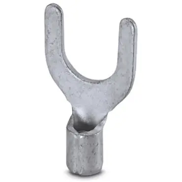 Uninsulated forked cable lug, 1.5-2.5 mm², AWG 16 to 14, M6, silver, 3240146 - 1