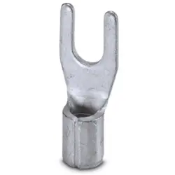 Uninsulated forked cable lug, 2.6-6.0 mm², AWG 12 to 10, M4, silver, 3240148
