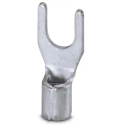 Uninsulated forked cable lug, 2.6-6.0 mm², AWG 12 to 10, M5, silver, 3240149