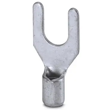 Uninsulated forked cable lug, 2.6-6.0 mm², AWG 12 to 10, M6, silver, 3240150 - 1