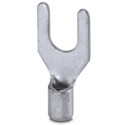 Uninsulated forked cable lug, 2.6-6.0 mm², AWG 12 to 10, M6, silver, 3240150