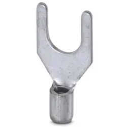 Uninsulated forked cable lug, 2.6-6.0 mm², AWG 12 to 10, M8, silver, 3240151