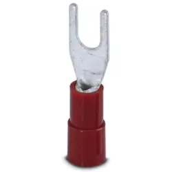 Insulated forked cable lug, 0.5-1.5 mm², AWG 20 to 16, M3.5, red, 3240033