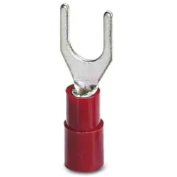 Insulated forked cable lug, 0.5-1.5 mm², AWG 20 to 16, M4, red, 3240034
