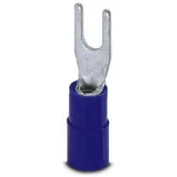 Insulated forked cable lug, 1.5-2.5 mm², AWG 16 to 14, M3, blue, 3240037
