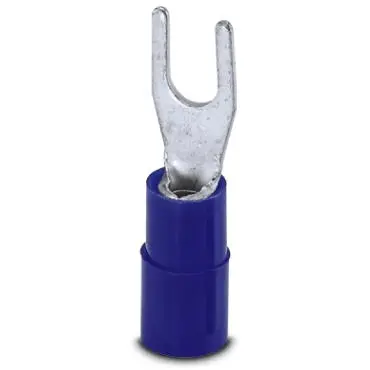 Insulated forked cable lug, 1.5-2.5 mm², AWG 16 to 14, M3.5, blue, 3240038 - 1